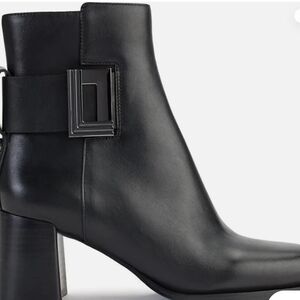 Karl Lagerfeld Black Ankle Boots with Buckle Detail
